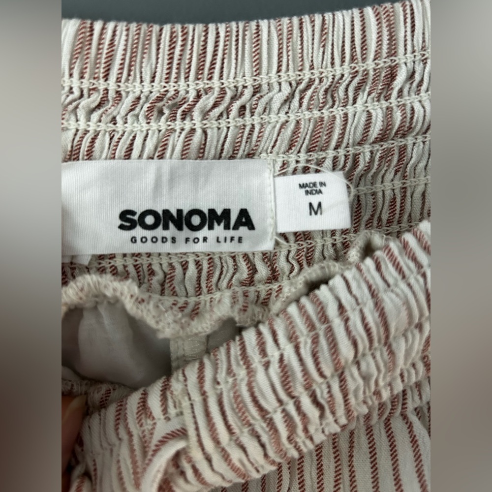 Sonoma Cream & Light Brown Striped Midi Skirt - Picture 3 of 4